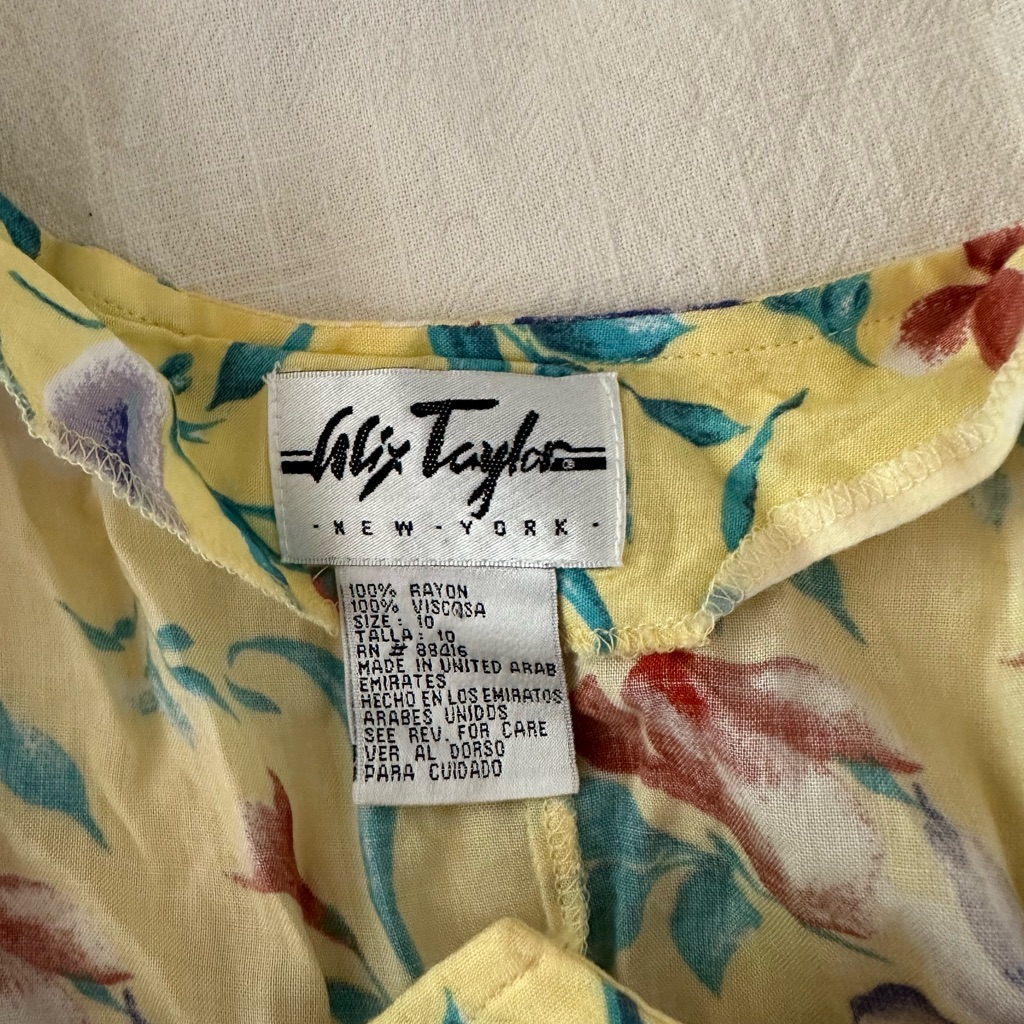 Yellow Vintage Alice Taylor Size 10